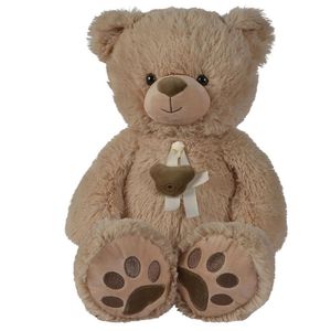 Plush Beige Bear with Ribbon Head 55cm